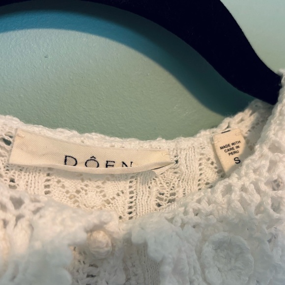 DOEN Martina Crochet Knit Collar Cardigan - Picture 7 of 9